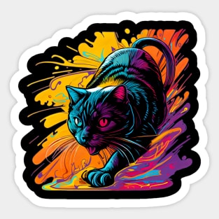 Splash Cat Sticker